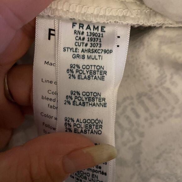 Frame Ali High Rise Python Snake Print Cigarette Skinny Jeans NWOT Size 24 - Picture 10 of 11